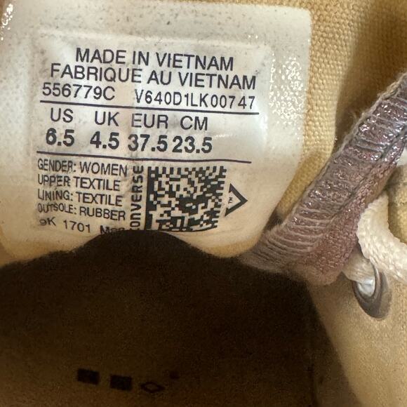 Converse Womens CTAS Lux Mid Wedge Sneakers Shoes Pink 556779C Textile 6.5 - Picture 11 of 11